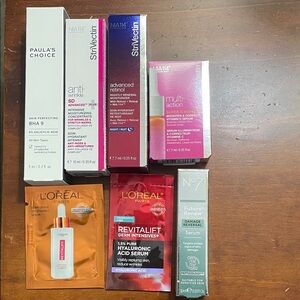 StriVectin, Paula’s Choice, No. 7 and L’Oreal Multi-Action Skincare Serums
